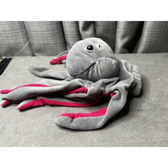 VTG Plush Creations Inc Full Hand Puppet Octopus Gray Pink 1993 Stuffed Animal - Picture 4 of 11